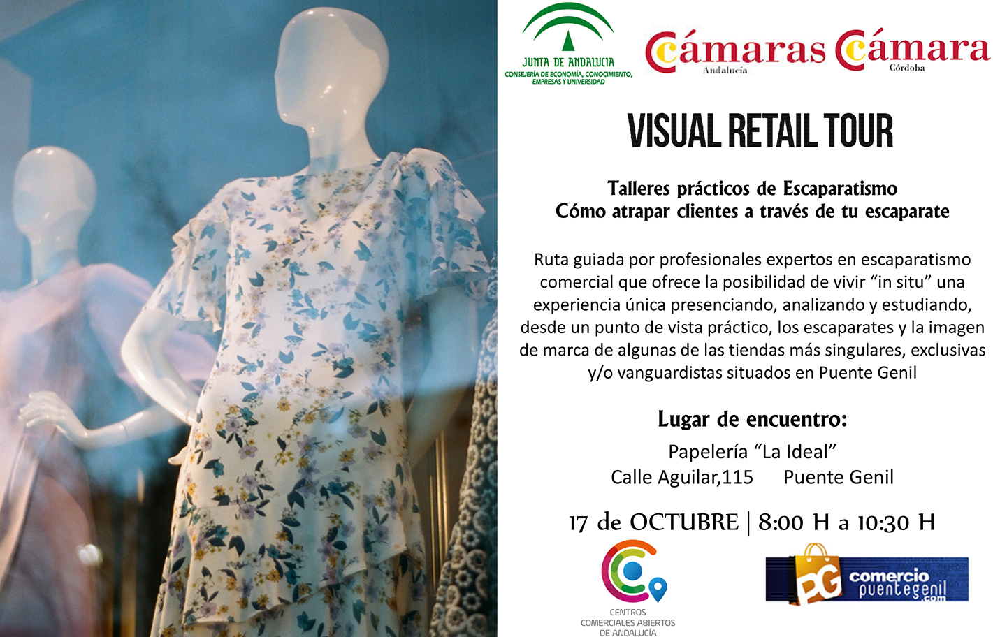 Taller práctico de escaparatismo Visual Retail en Puente Genil: “Cómo atrapar clientes a través de tu escaparate”